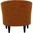 Fox Hill Trading Traditional Polyester Fabric & EPS Curved Tub Chair in Orange