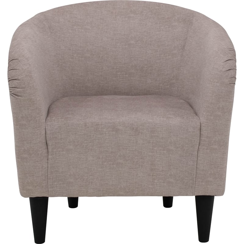 Fox Hill Trading Traditional Polyester & EPS Curved Tub Chair in Dusty Rose Pink