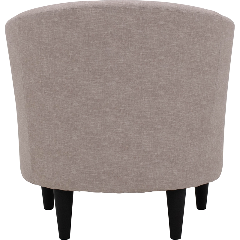 Fox Hill Trading Traditional Polyester & EPS Curved Tub Chair in Dusty Rose Pink