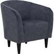 Fox Hill Trading Traditional Polyester Fabric & EPS Curved Tub Chair in Charcoal