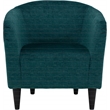 Fox Hill Trading Traditional Polyester Fabric & EPS Curved Tub Chair in Green