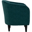 Fox Hill Trading Traditional Polyester Fabric & EPS Curved Tub Chair in Green