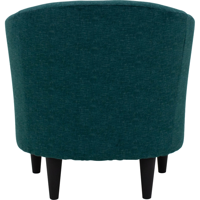 Fox Hill Trading Traditional Polyester Fabric & EPS Curved Tub Chair in Green