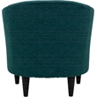 Fox Hill Trading Traditional Polyester Fabric & EPS Curved Tub Chair in Green