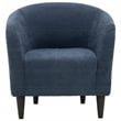 Fox Hill Trading Traditional Polyester & EPS Curved Tub Chair in Navy Blue