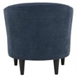 Fox Hill Trading Traditional Polyester & EPS Curved Tub Chair in Navy Blue