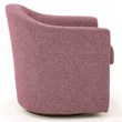 Fox Hill Trading Marissa Traditional Fabric Tufted Swivel Chair in Rose Pink