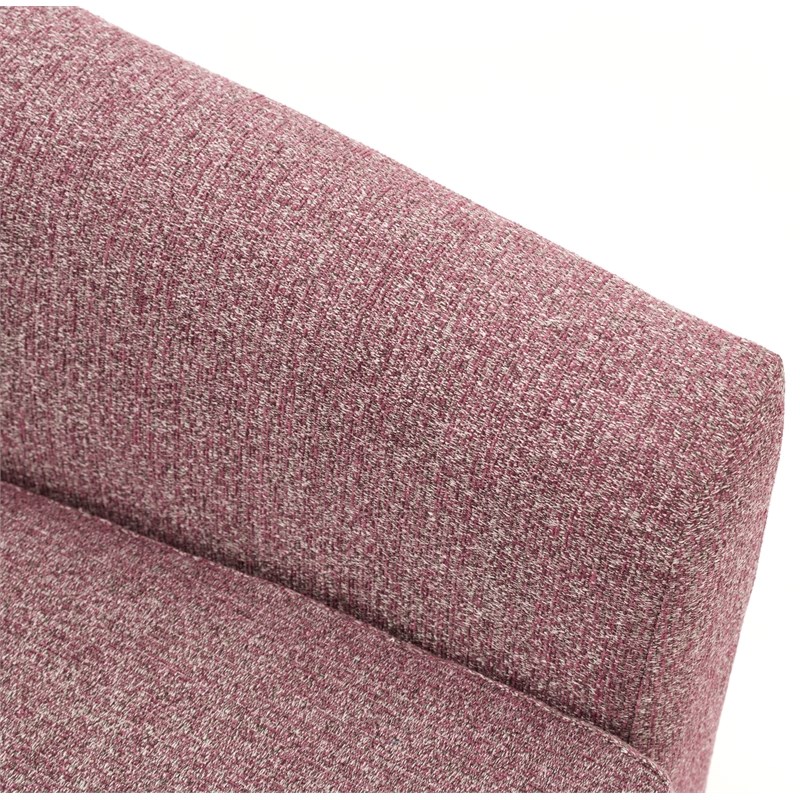 Fox Hill Trading Marissa Traditional Fabric Tufted Swivel Chair in Rose Pink