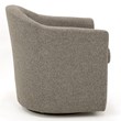 Fox Hill Trading Marissa Traditional Fabric Tufted Swivel Chair in Gray