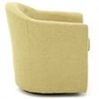Fox Hill Trading Marissa Traditional Fabric Tufted Swivel Chair in Yellow