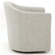 Fox Hill Trading Marissa Traditional Fabric Tufted Swivel Chair in Heather Gray