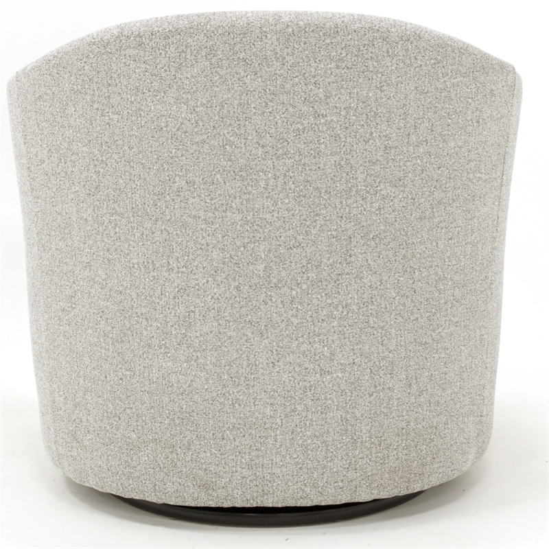 Fox Hill Trading Marissa Traditional Fabric Tufted Swivel Chair in Heather Gray