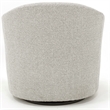 Fox Hill Trading Marissa Traditional Fabric Tufted Swivel Chair in Heather Gray