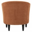 Fox Hill Trading Traditional Polyester Fabric & EPS Curved Tub Chair in Orange