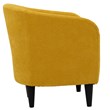 Fox Hill Trading Traditional Polyester Fabric & EPS Curved Tub Chair in Yellow
