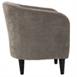 Fox Hill Trading Traditional Polyester Fabric & EPS Curved Tub Chair in Gray