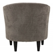 Fox Hill Trading Traditional Polyester Fabric & EPS Curved Tub Chair in Gray