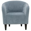 Fox Hill Trading Traditional Polyester & EPS Curved Tub Chair in Light Blue