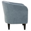 Fox Hill Trading Traditional Polyester & EPS Curved Tub Chair in Light Blue