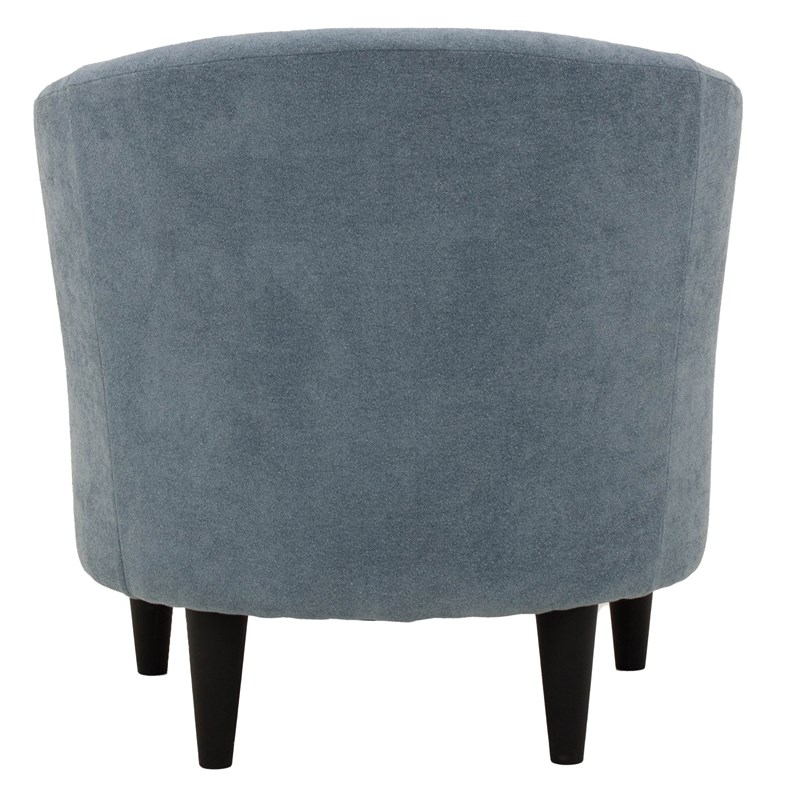 Fox Hill Trading Traditional Polyester & EPS Curved Tub Chair in Light Blue