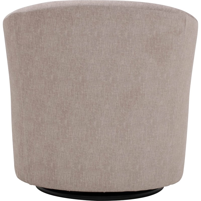 Fox Hill Trading Traditional Fabric Curved Arm Swivel Tub Chair in Pink