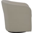 Fox Hill Trading Traditional Fabric Curved Arm Swivel Tub Chair in Cream