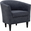 Fox Hill Trading Windsor 17.5&quot Traditional Fabric Club Chair in Gray