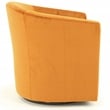 Fox Hill Trading Windsor Traditional Fabric Swivel Club Chair in Orange