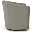 Fox Hill Trading Windsor Traditional Fabric Swivel Club Chair in Gray