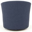 Fox Hill Trading Windsor Traditional Fabric Swivel Club Chair in Navy Blue