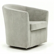 Fox Hill Trading Windsor 19&quotH Traditional Fabric Swivel Club Chair in Dove Gray