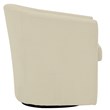 Fox Hill Trading Windsor Traditional Fabric Swivel Club Chair in Off White