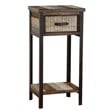 Gallerie Decor Soho Coastal Solid Wood/Iron Accent Table in Beige