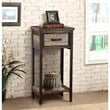 Gallerie Decor Soho Coastal Solid Wood/Iron Accent Table in Beige