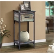 Gallerie Decor Soho Contemporary Solid Wood Accent Table in Blue
