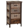 Gallerie Decor Soho Modern Solid Wood/Iron Accent Cabinet in Beige