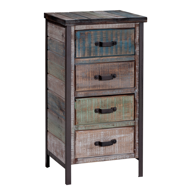 Gallerie Decor Soho Traditional Solid Wood Accent Cabinet in Blue
