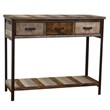 Gallerie Decor Soho Transitional Solid Wood/Iron Console Table in Beige