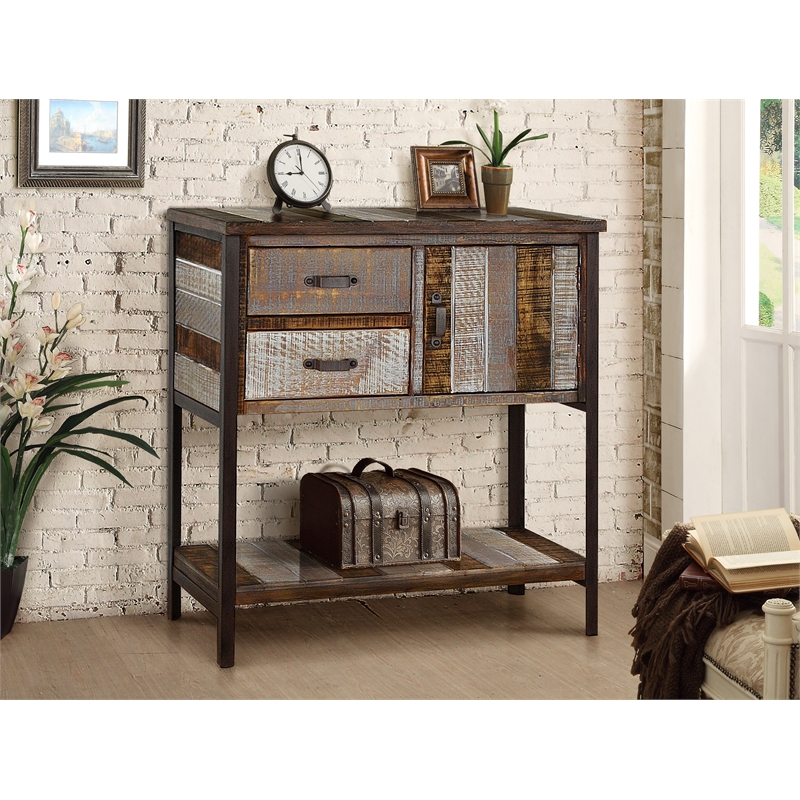 Gallerie Decor Soho Transitional Solid Wood Accent Chest in Beige