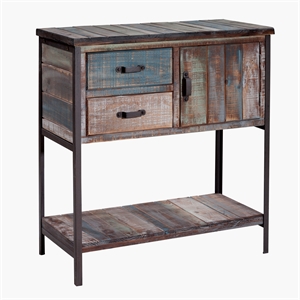 Gallerie Decor Soho Transitional Solid Wood Accent Chest in Blue