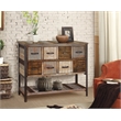 Gallerie Decor Soho Transitional Solid Wood/Steel Chest in Beige