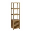 Gallerie Decor Natural Spa 5-Shelf Transitional Bamboo Cabinet in Natural