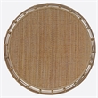 Gallerie Decor Java Transitional Rattan Coffee Table in Natural/Gray