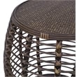 Gallerie Decor Java Transitional Rattan End Table in Espresso/Gray