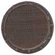 Gallerie Decor Java Transitional Rattan End Table in Espresso/Gray