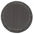 Gallerie Decor Java Transitional Rattan End Table in Gray/Espresso