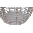 Gallerie Decor Java Transitional Rattan End Table in Whitewashed/Espresso