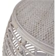 Gallerie Decor Java Transitional Rattan End Table in Whitewashed/Espresso