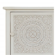 Gallerie Decor Antiqued Carved Transitional Wood Chest with 2 Drawers in White