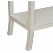 Gallerie Decor Antiqued Carved Transitional Wood Console Table in White